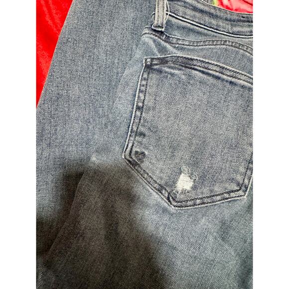 KUT High Rise Flare Jeans Women’s 4 Gray Raw Hem Soft Grunge - Picture 15 of 16